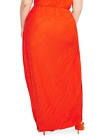 Plissé Maxi Sarong Skirt