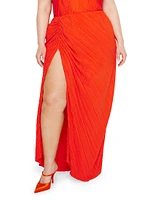 Plissé Maxi Sarong Skirt