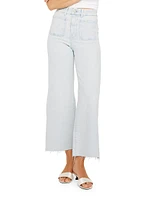 Soft Tech Denim Palazzo Jeans