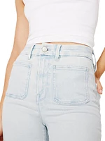 Soft Tech Denim Palazzo Jeans