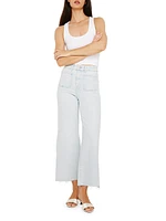 Soft Tech Denim Palazzo Jeans