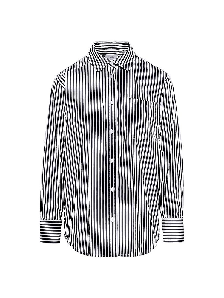 Everyday Striped Button-Up Shirt