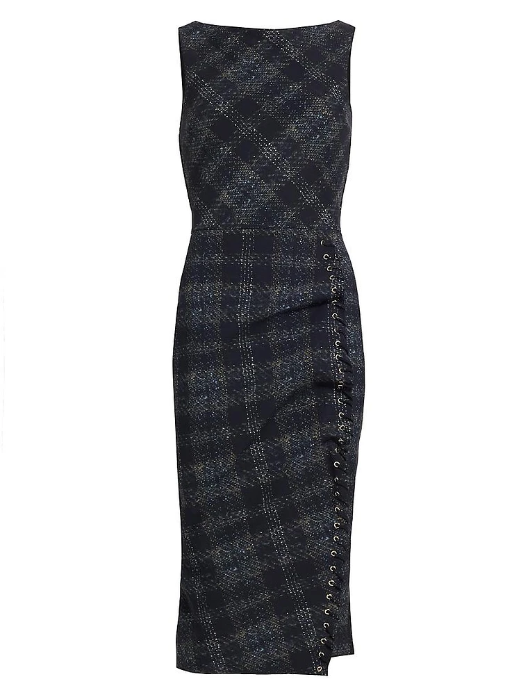 Adlia Plaid Cocktail Dress