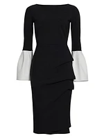 Addax Bell-Sleeve Cocktail Dress