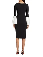 Addax Bell-Sleeve Cocktail Dress