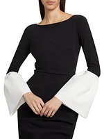 Addax Bell-Sleeve Cocktail Dress