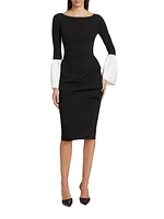 Addax Bell-Sleeve Cocktail Dress