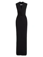 Lalia V-Neck Column Gown