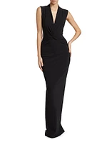 Lalia V-Neck Column Gown