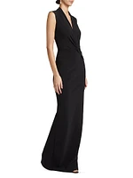 Lalia V-Neck Column Gown