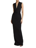 Lalia V-Neck Column Gown