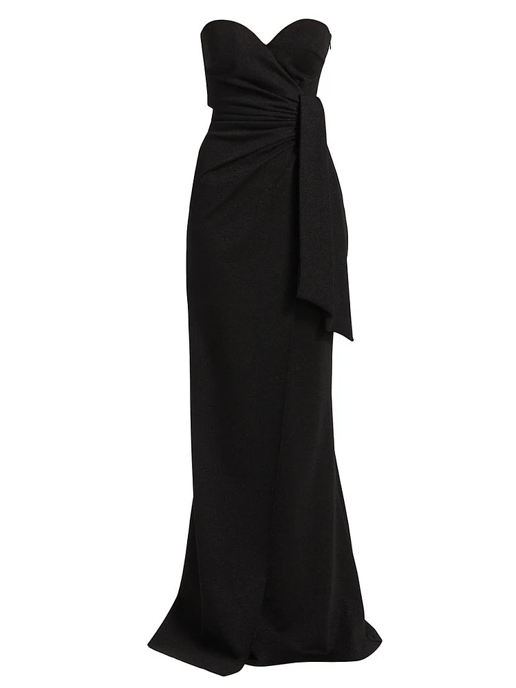 Kalos Sugar Strapless Drape Column Gown