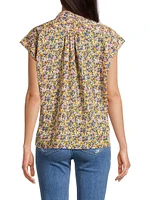 Della Floral Cotton Button-Front Shirt