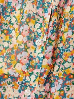 Della Floral Cotton Button-Front Shirt