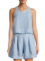 Esther Linen Crop Tank