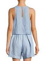 Esther Linen Crop Tank