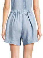 Everett Pleated Linen Shorts