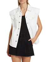 Evan Sleeveless Denim Shirt