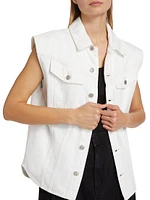 Evan Sleeveless Denim Shirt