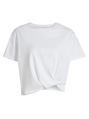 Ciara Cotton-Blend Crop T-Shirt