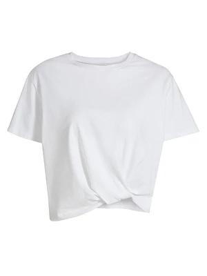 Ciara Cotton-Blend Crop T-Shirt