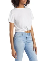 Ciara Cotton-Blend Crop T-Shirt