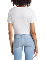 Ciara Cotton-Blend Crop T-Shirt