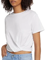 Ciara Cotton-Blend Crop T-Shirt