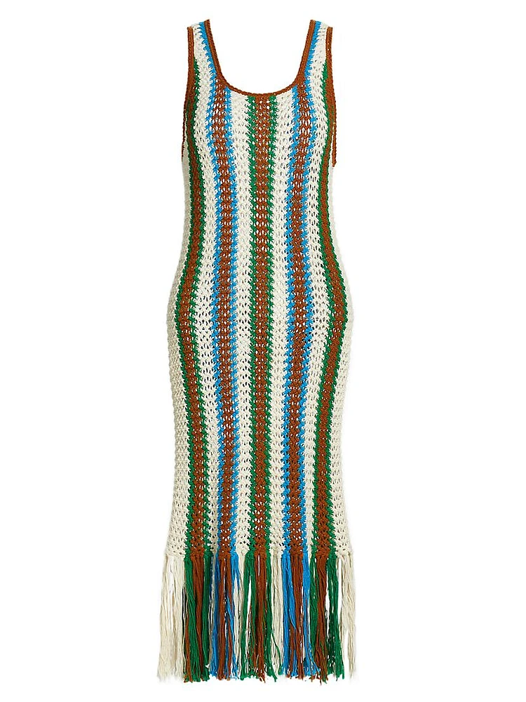 The Benefits Crochet Fringe Dress