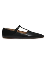 Lola Leather T-Strap Ballerina Flats