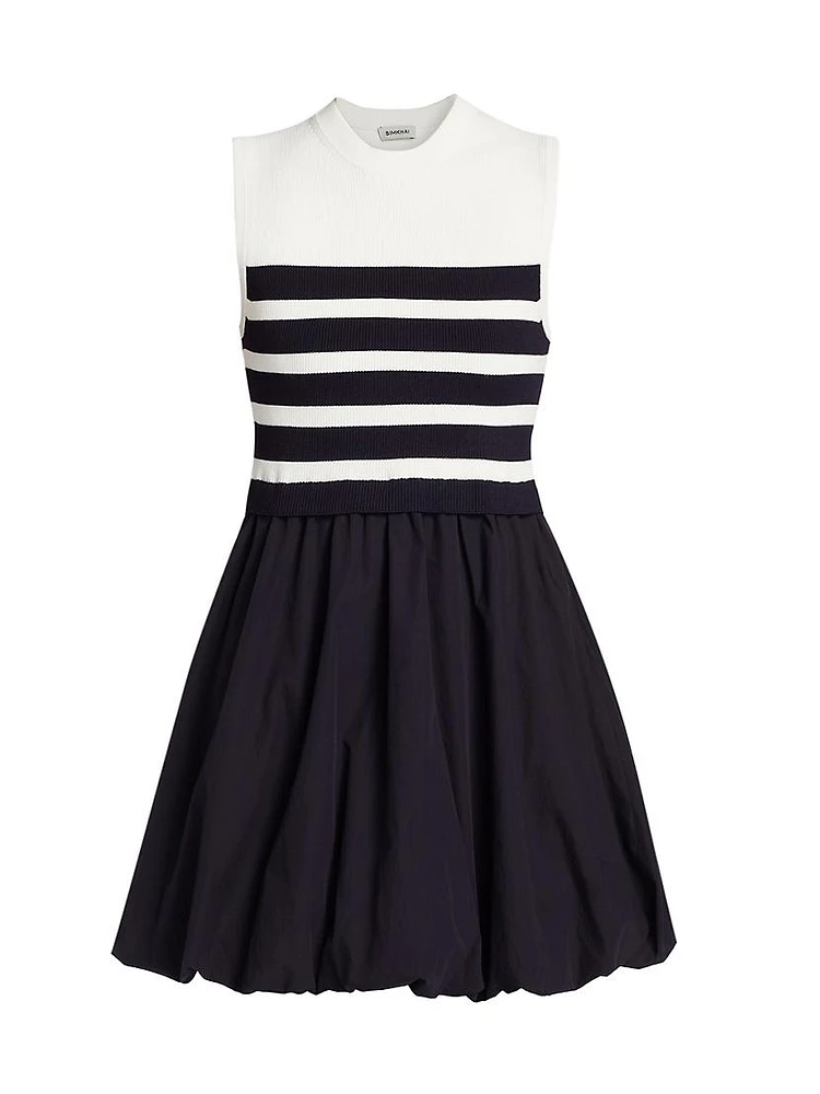 Josey Cotton-Blend Striped Minidress