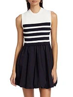 Josey Cotton-Blend Striped Minidress