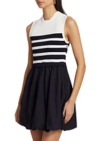 Josey Cotton-Blend Striped Minidress