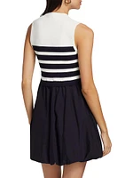 Josey Cotton-Blend Striped Minidress