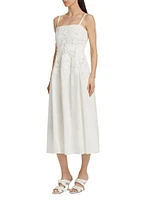 Veronica Cotton Textured Midi-Dress