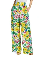 Floral Straight-Leg Pants