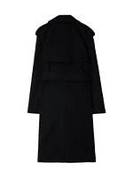 Cashmere Tie-Waist Trench Coat