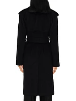 Cashmere Tie-Waist Trench Coat