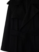 Cashmere Tie-Waist Trench Coat