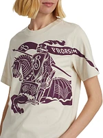 Equestrian Knight Design Crewneck T-Shirt