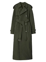 Quilted Double-Breasted Trench Coat