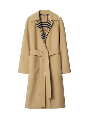 Double Face Reversible Wool Coat