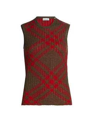 Check Mohair-Wool Tank