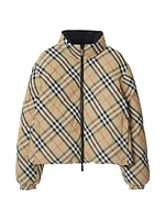 Reversible Plaid Down Jacket