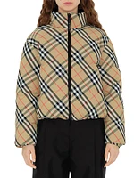 Reversible Plaid Down Jacket