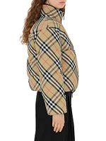 Reversible Plaid Down Jacket