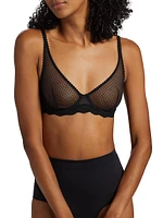 Mid-Week Sheer Polka Dot Underwire Balconette Bra