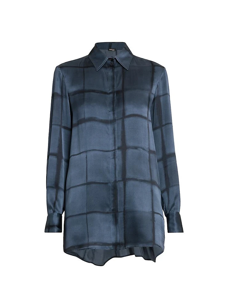 Grid Silk Shirt