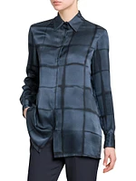 Grid Silk Shirt