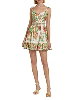 Floral Cotton Poplin Sleeveless Minidress